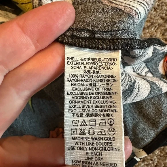 Free People Black Floral Plunging V Neckline tunic top or mini dress - Picture 8 of 8